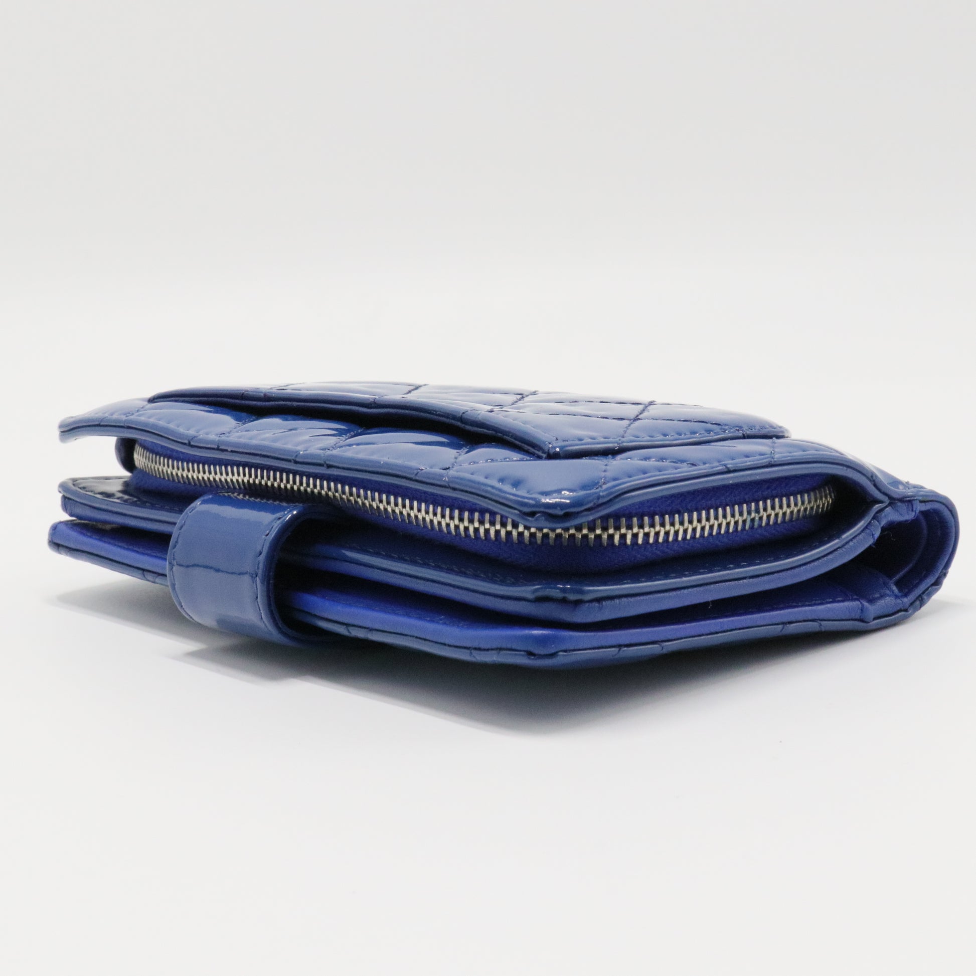 CC Brilliant Flap Wallet Quilted Patent Long
