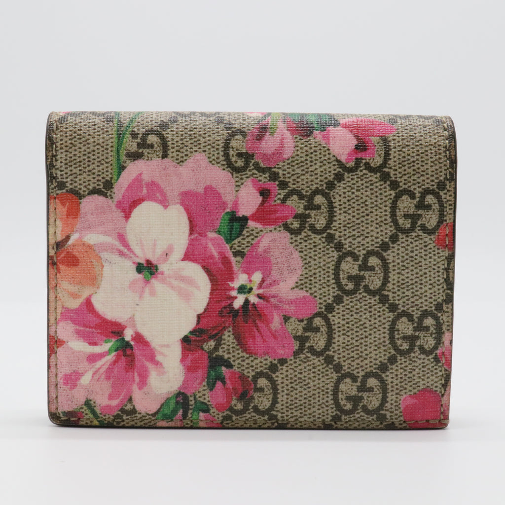 GG Supreme Monogram Blooms Card Case