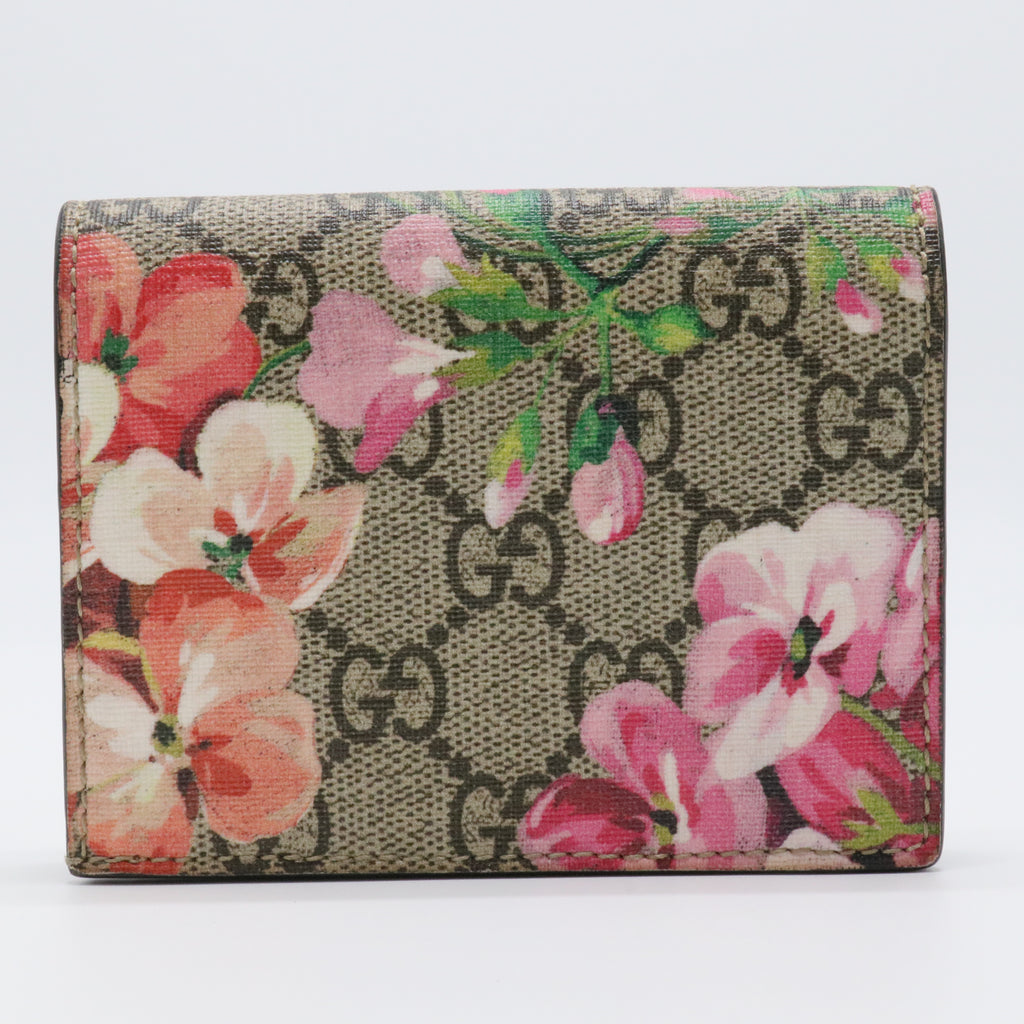 GG Supreme Monogram Blooms Card Case