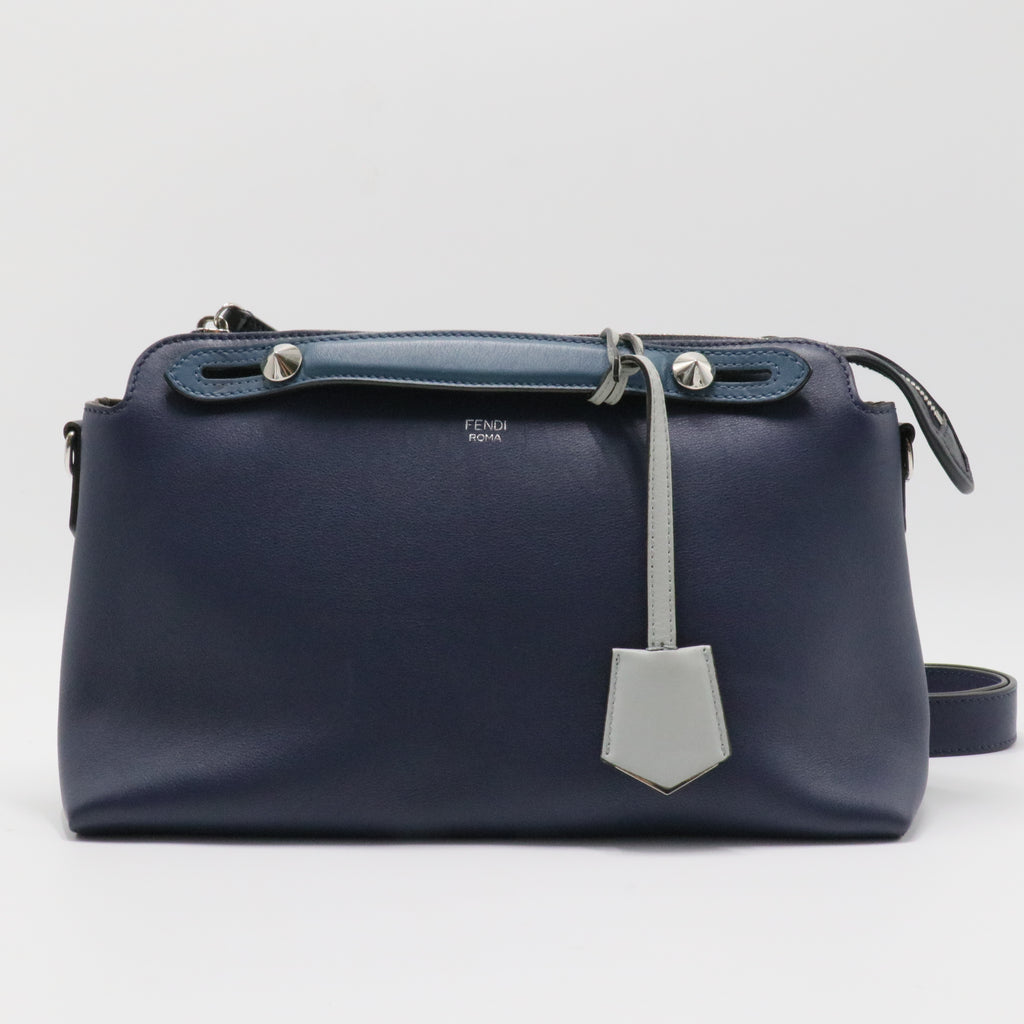Vitello Dolce 4 Color Medium By The Way Boston Bag Blueberry Perla Multicolor