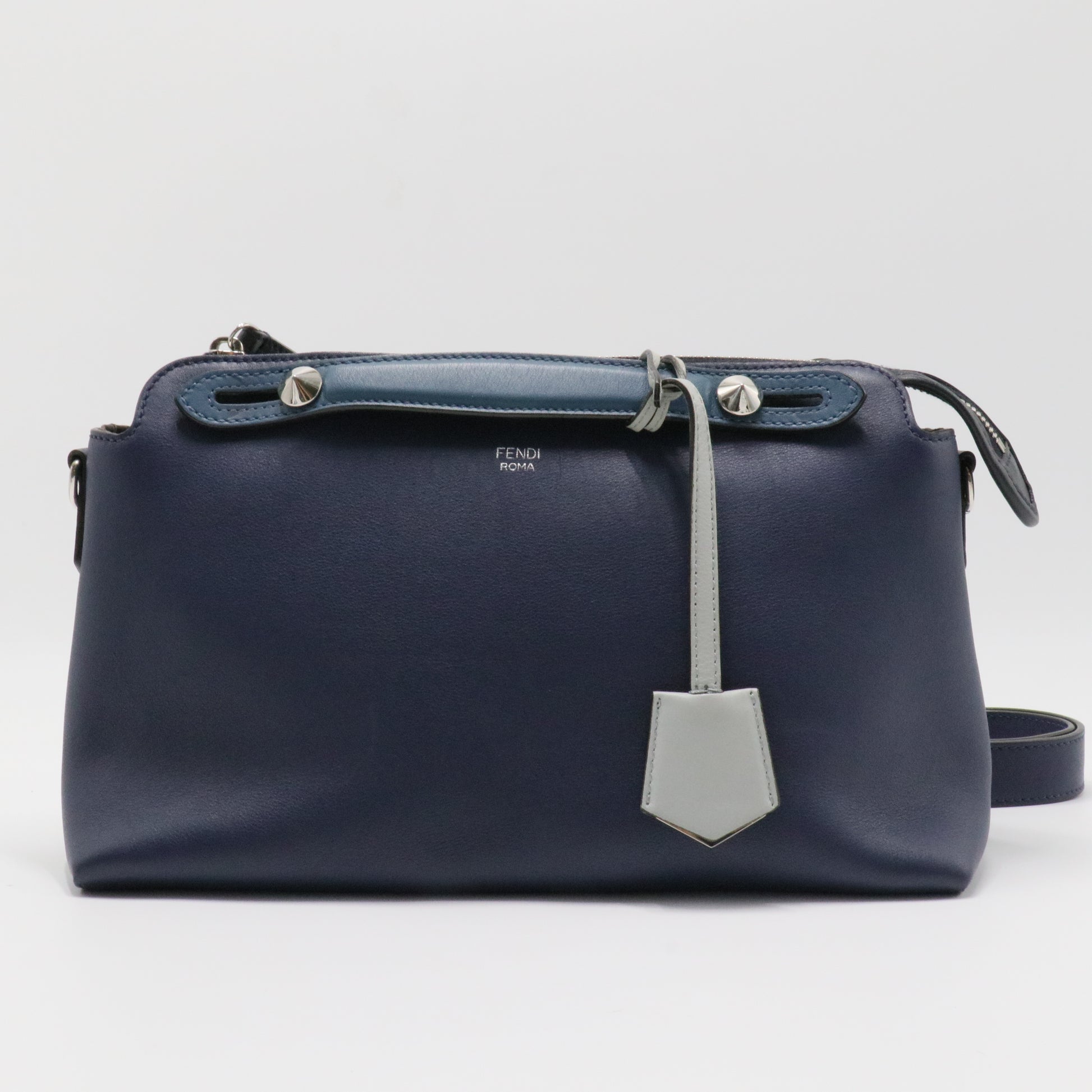 Vitello Dolce 4 Color Medium By The Way Boston Bag Blueberry Perla Multicolor