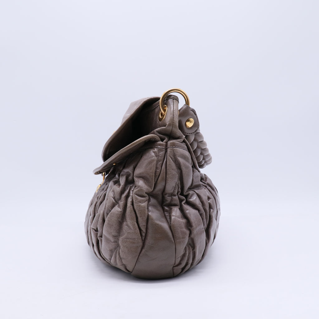 Nappa Matelasse Coffer Hobo Juta B21184