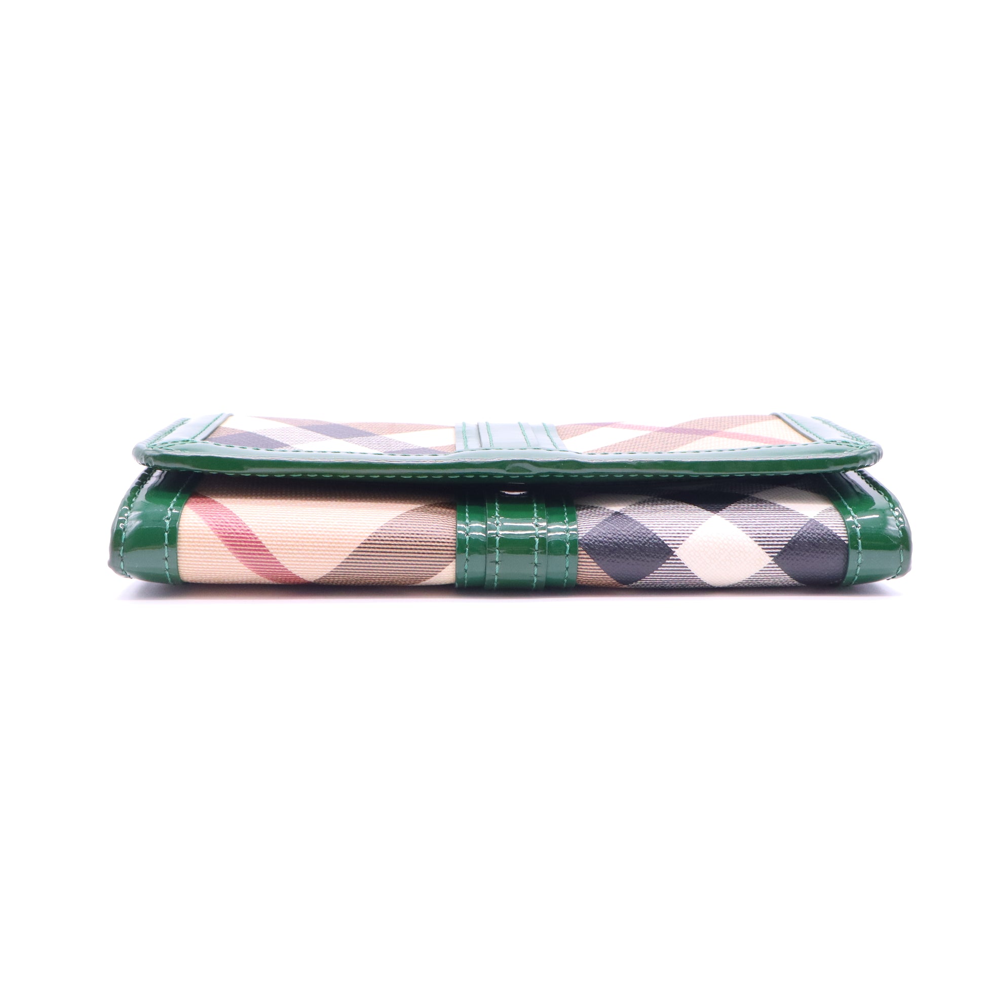 Burberry Nova Check Patent Leather Penrose Continental Wallet W21167
