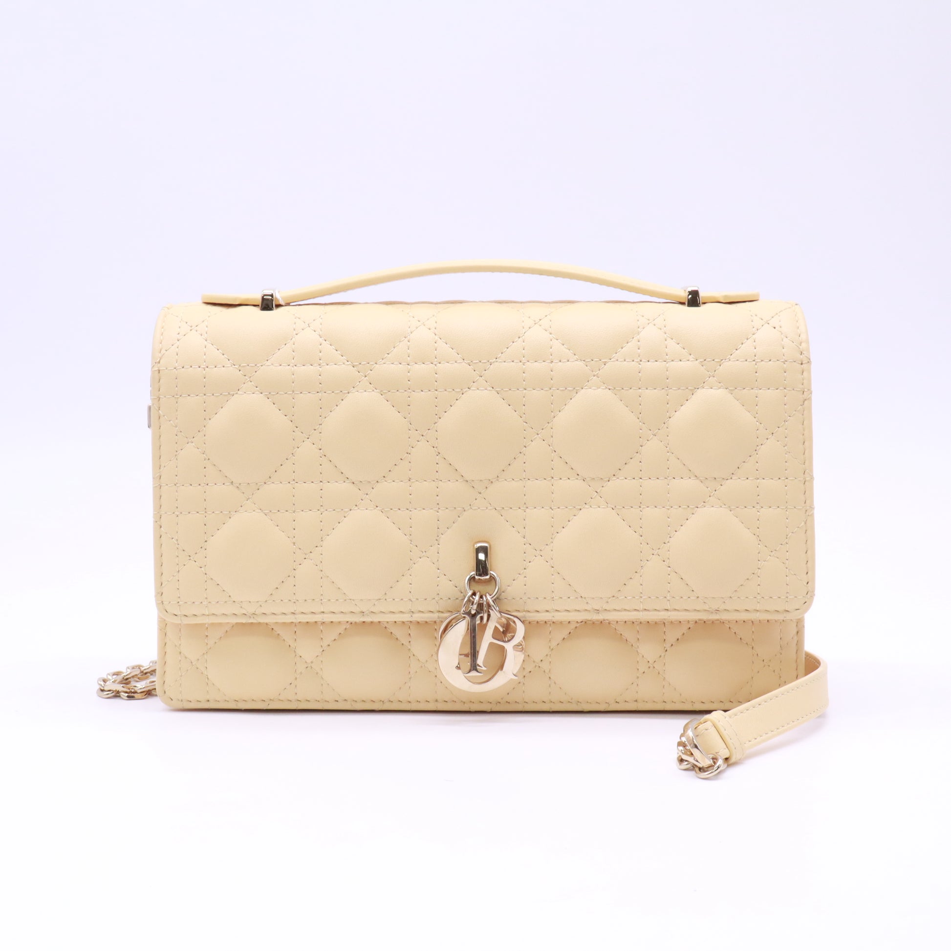 Christian Dior My Dior Top Handle Flap Bag Cannage Quilt Lambskin twins LDJ5299