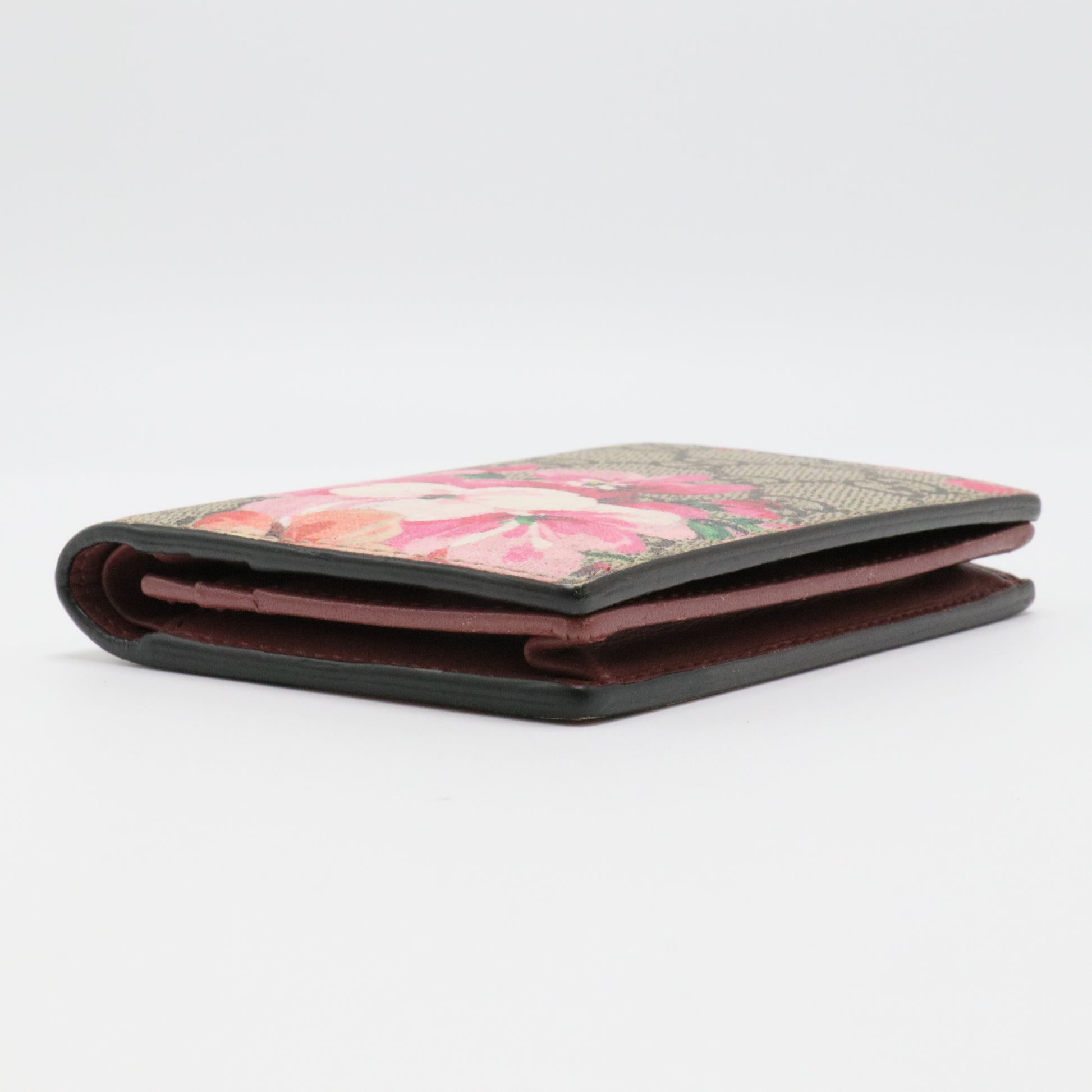 GG Supreme Monogram Blooms Card Case