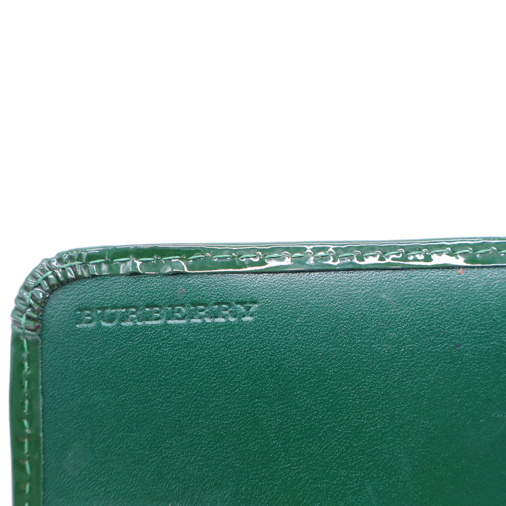 Burberry Nova Check Patent Leather Penrose Continental Wallet W21167