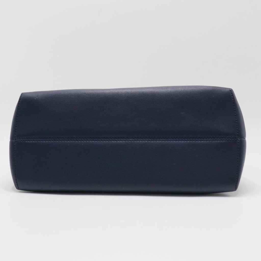 Vitello Dolce 4 Color Medium By The Way Boston Bag Blueberry Perla Multicolor