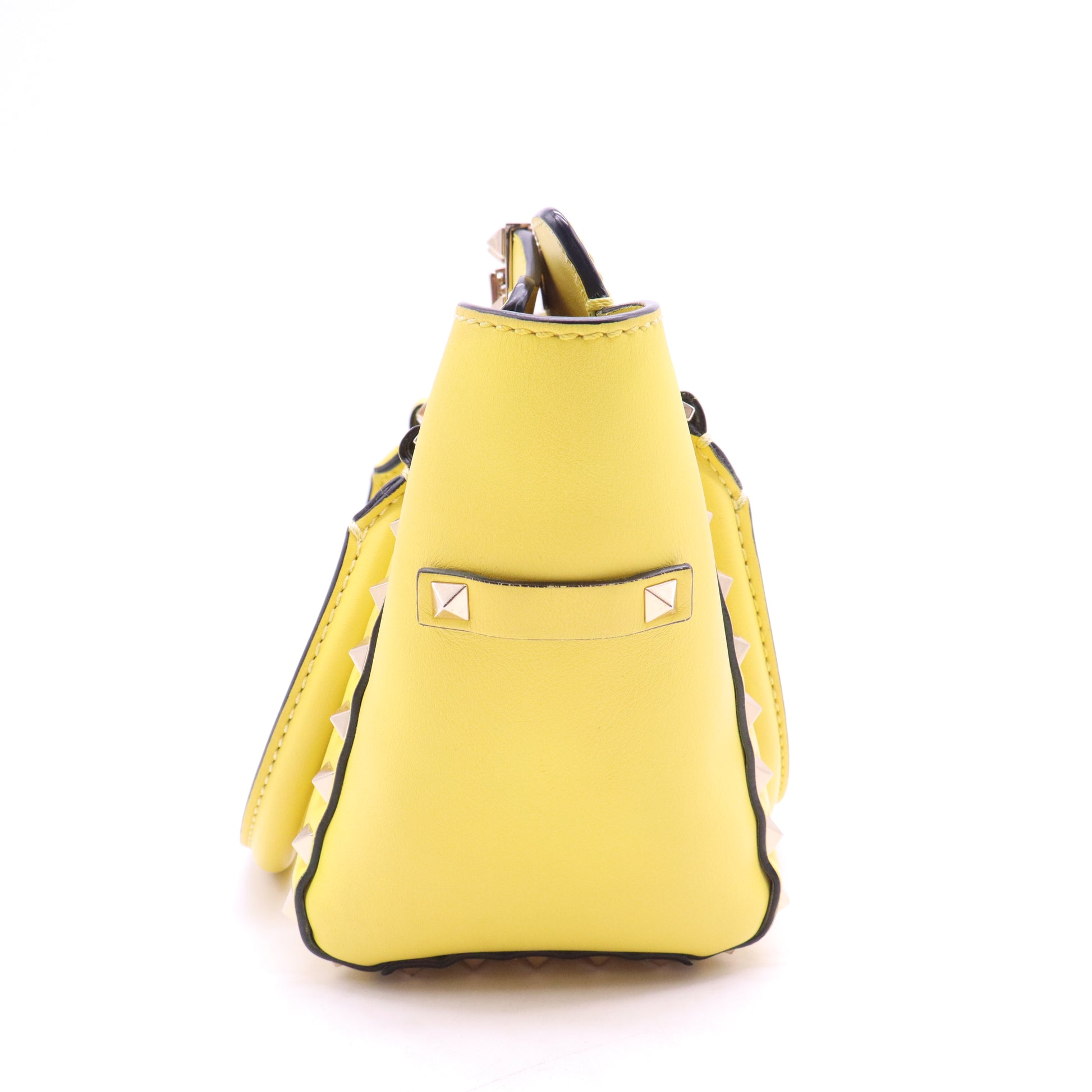 Valentino Calfskin Rockstud Small Trapeze Tote Bag B20518