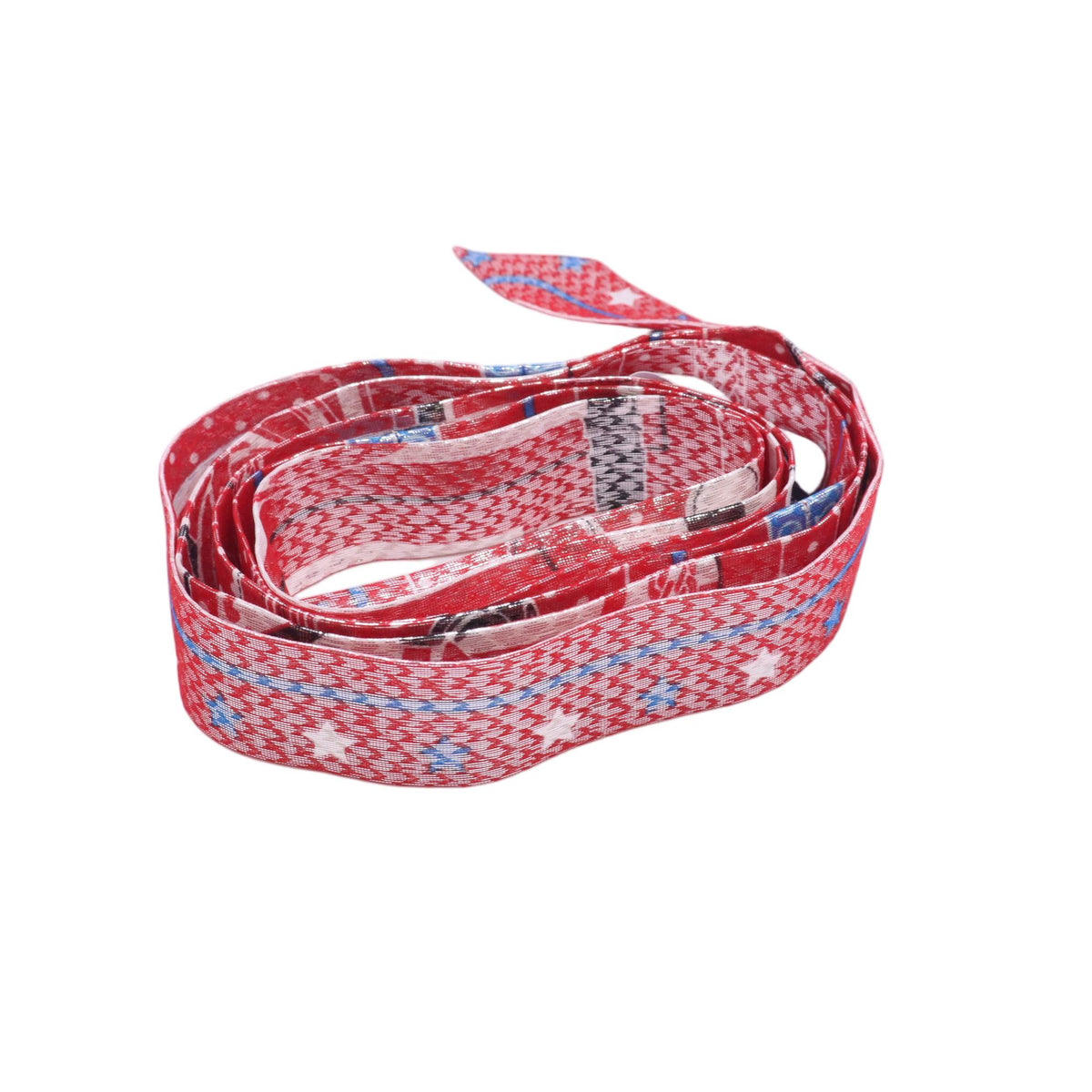 Hermès Twilly (Red Houndstooth & Star Pattern) W23625