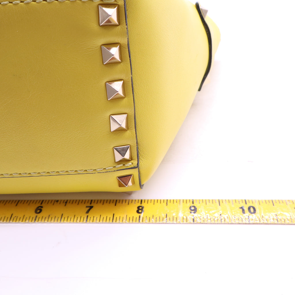 Valentino Calfskin Rockstud Small Trapeze Tote Bag B20518