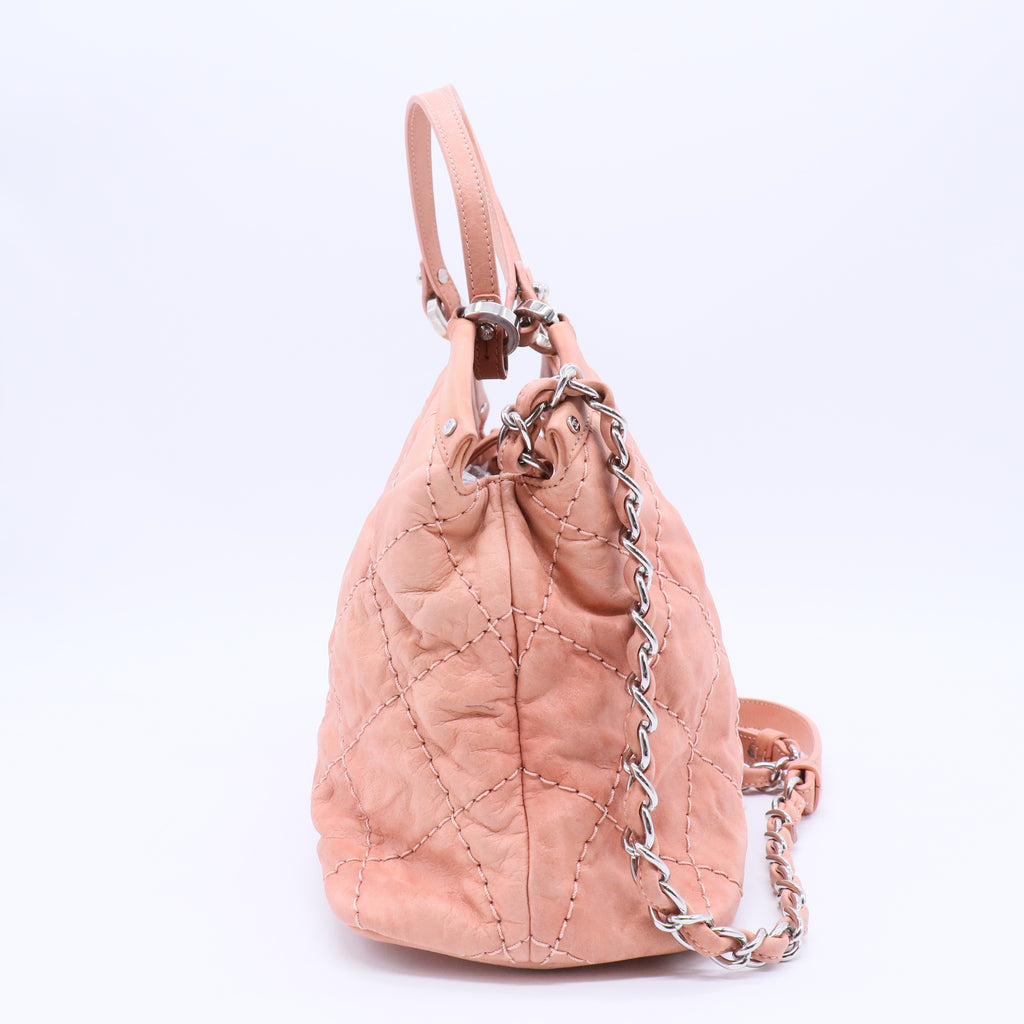 CC Sea Hit Tote Quilted Iridescent Calfskin Small