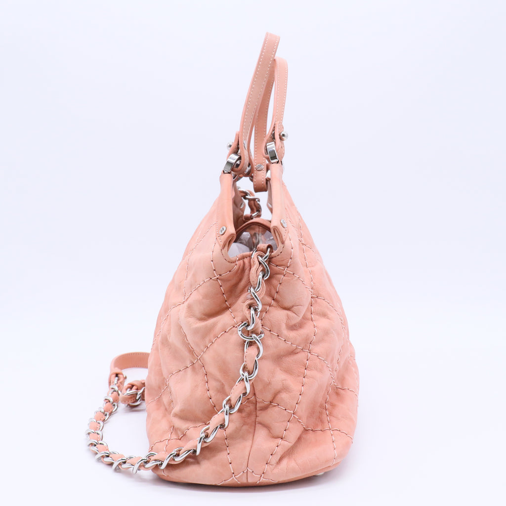 CC Sea Hit Tote Quilted Iridescent Calfskin Small