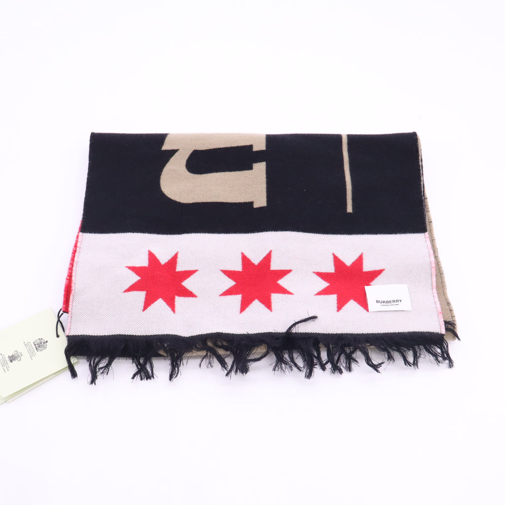 BURBERRY khaki wool scarf W23626