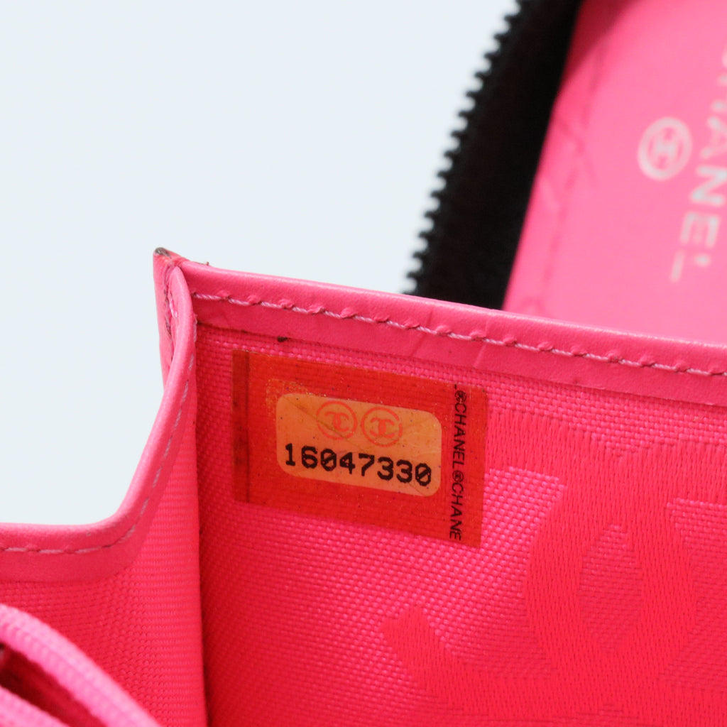 Calfskin Cambon Zip Around Organizer Wallet Black