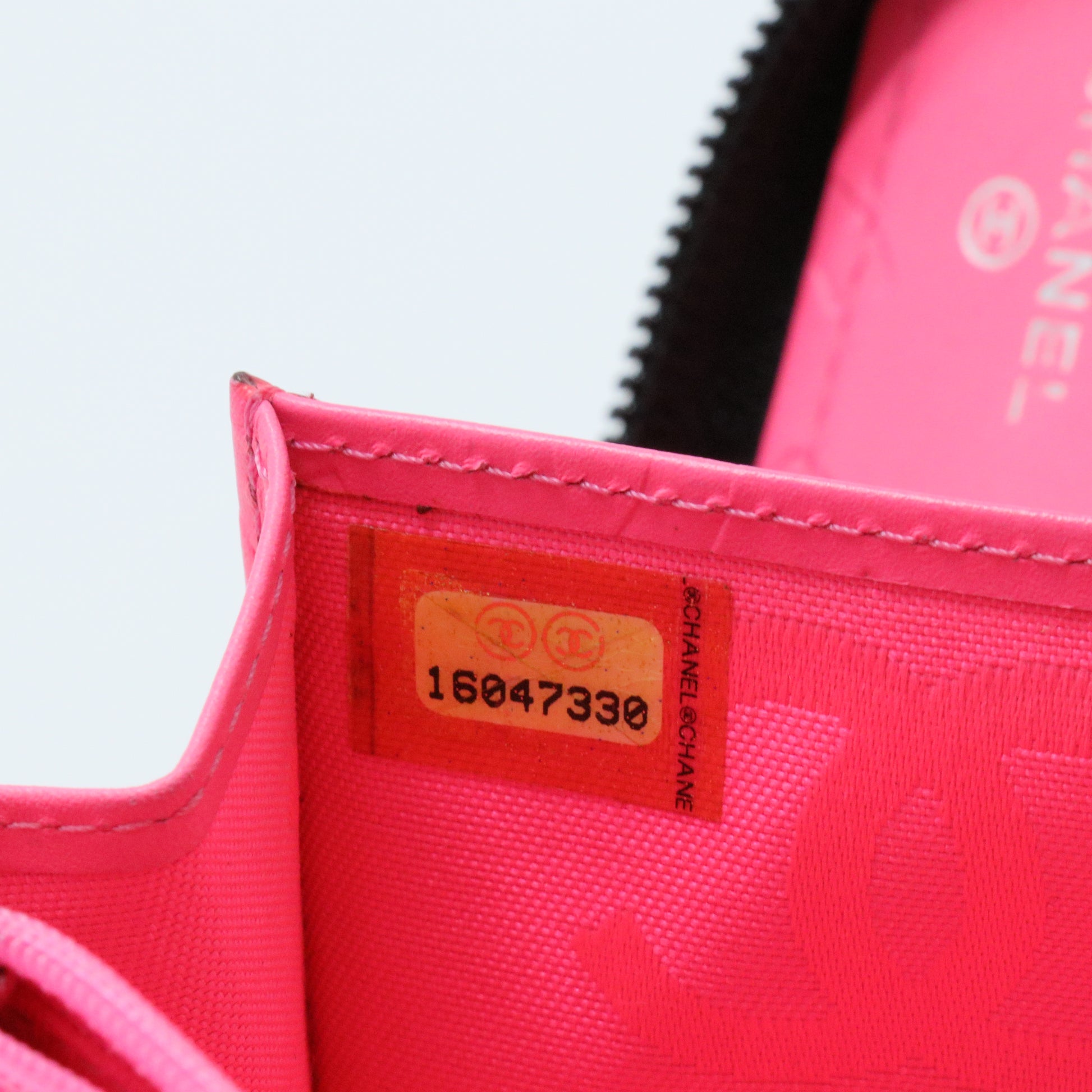 Calfskin Cambon Zip Around Organizer Wallet Black