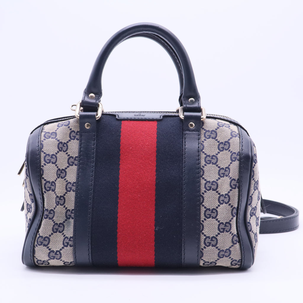 Vintage Web Boston Bag GG Canvas Small B20104