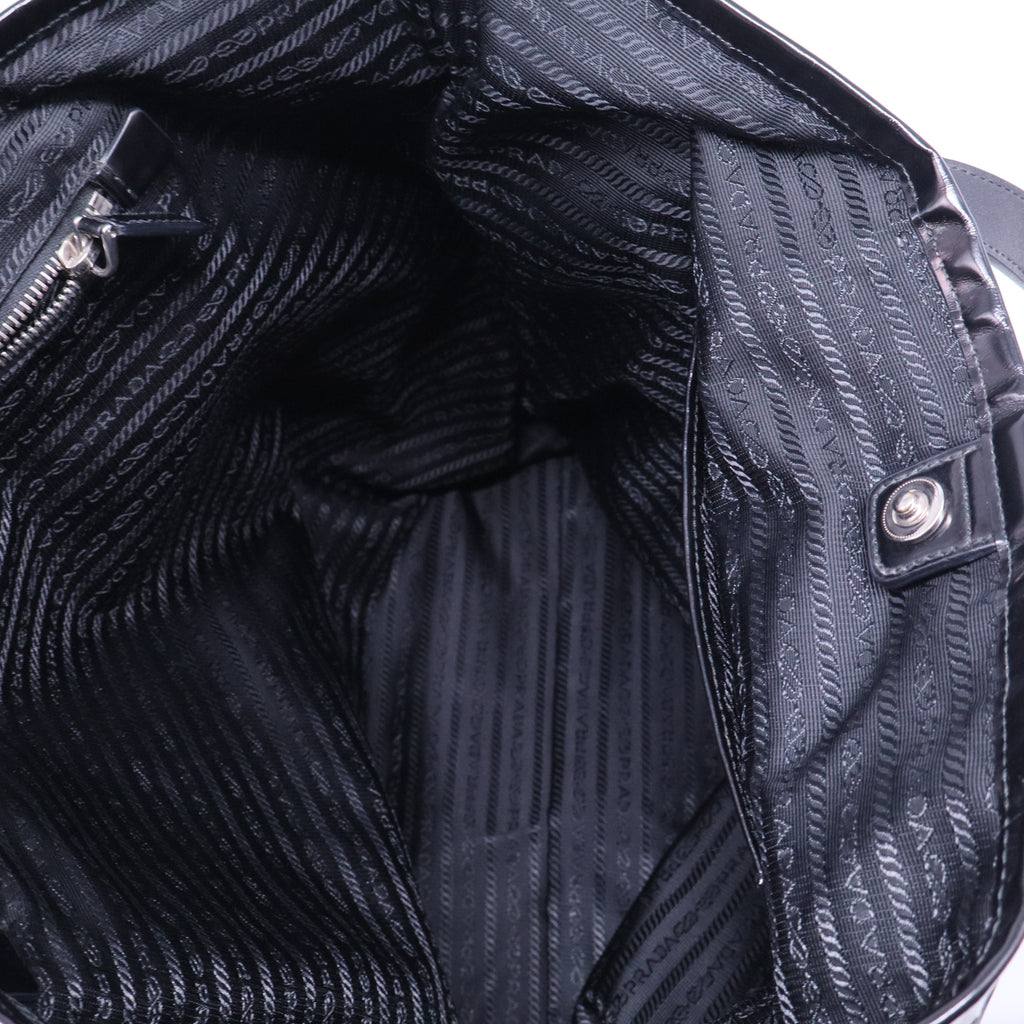 Tessuto Nylon Shopping Tote Black