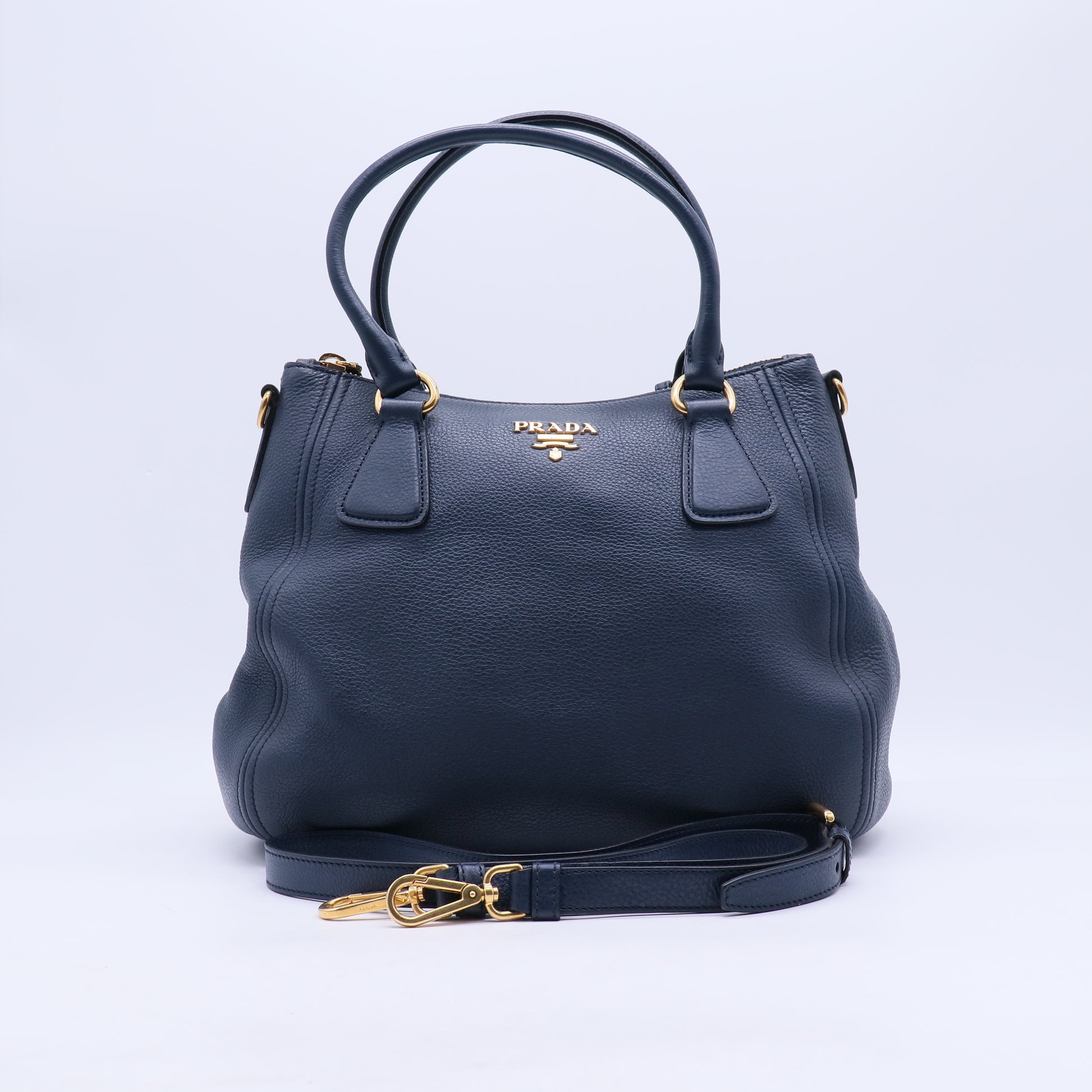 Inchiostro Vitello Daino Leather Tote Bag B21821