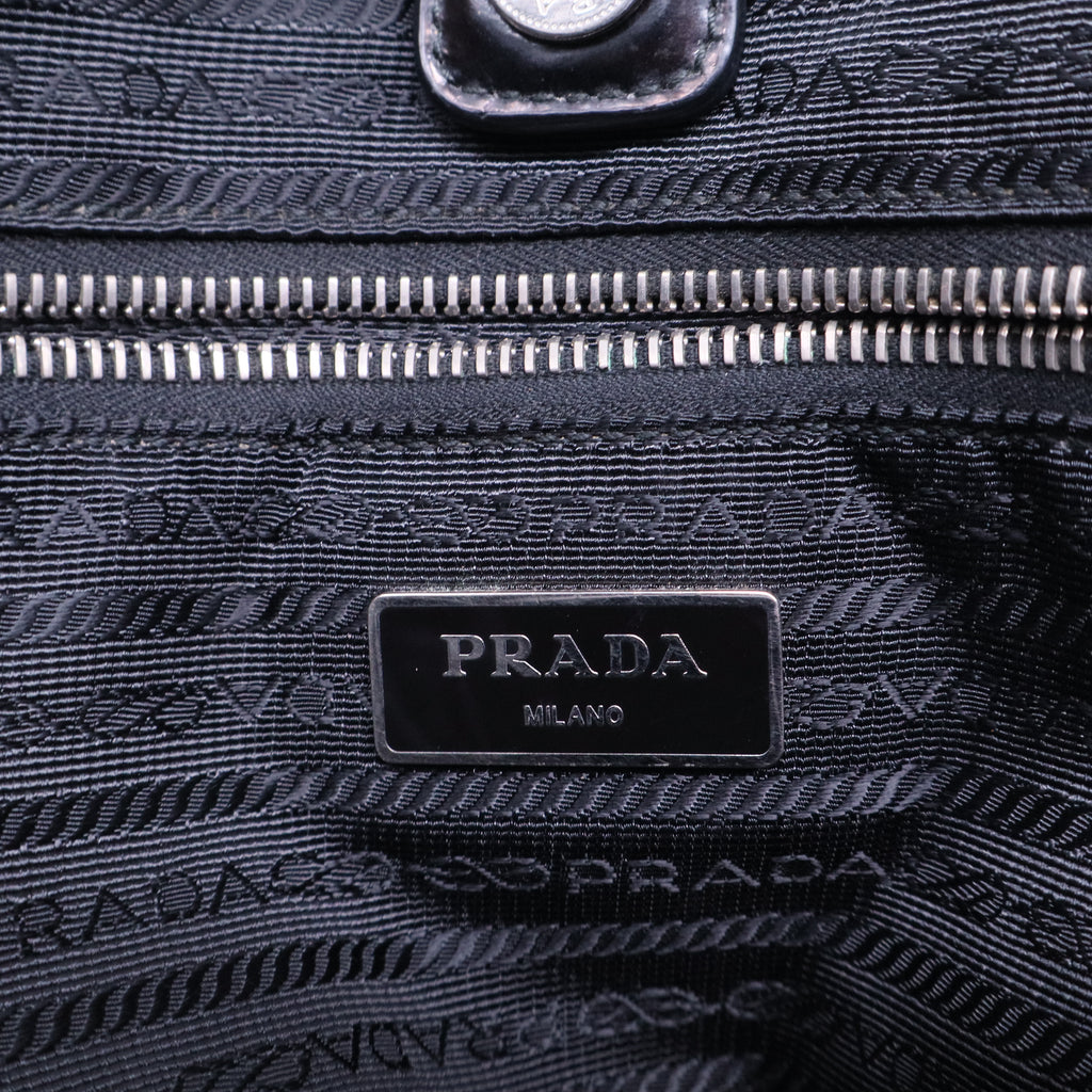 Tessuto Nylon Shopping Tote Black
