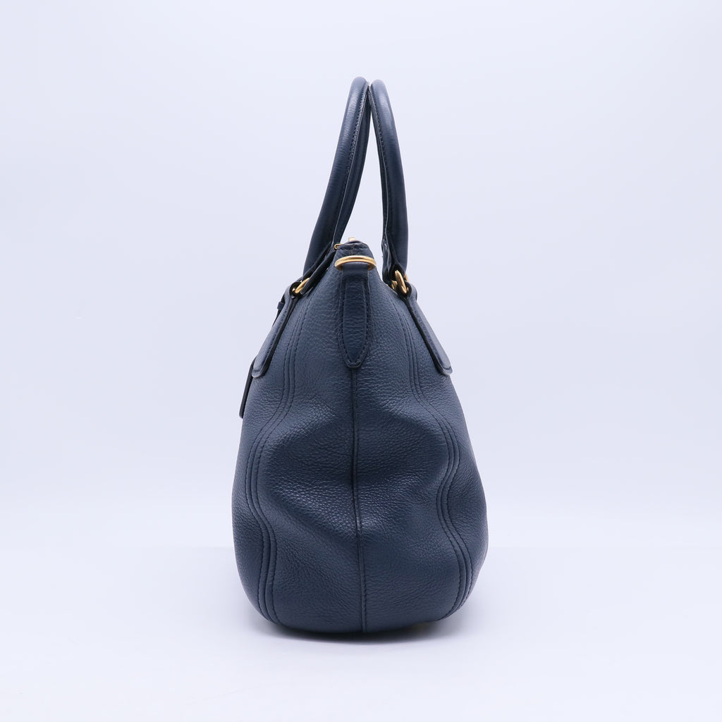 Inchiostro Vitello Daino Leather Tote Bag B21821