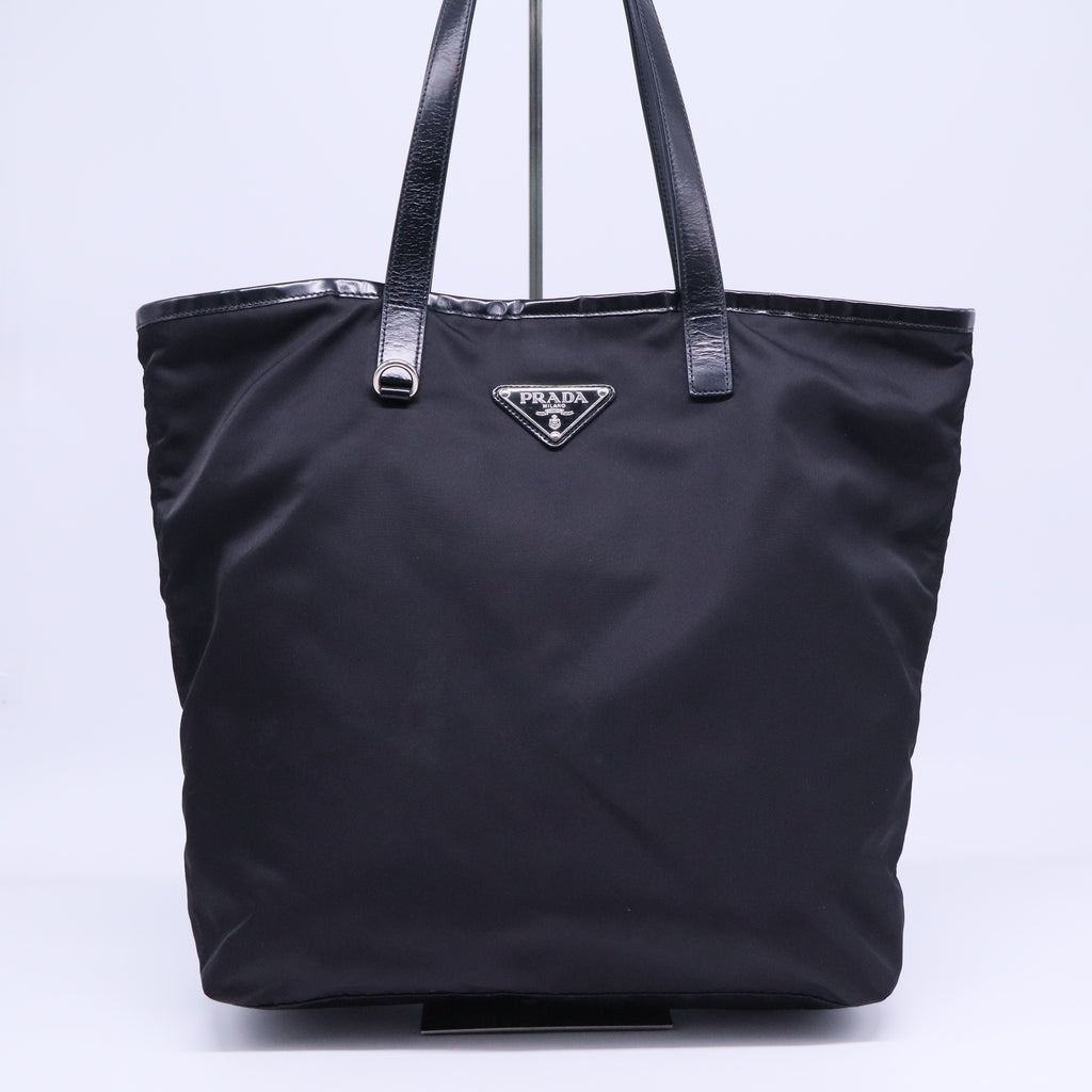 Tessuto Nylon Shopping Tote Black
