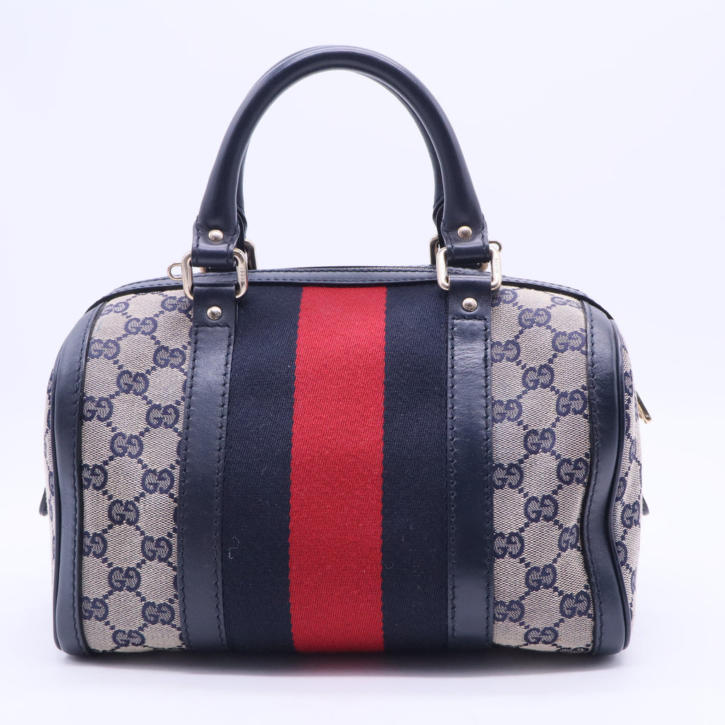 Vintage Web Boston Bag GG Canvas Small B20104