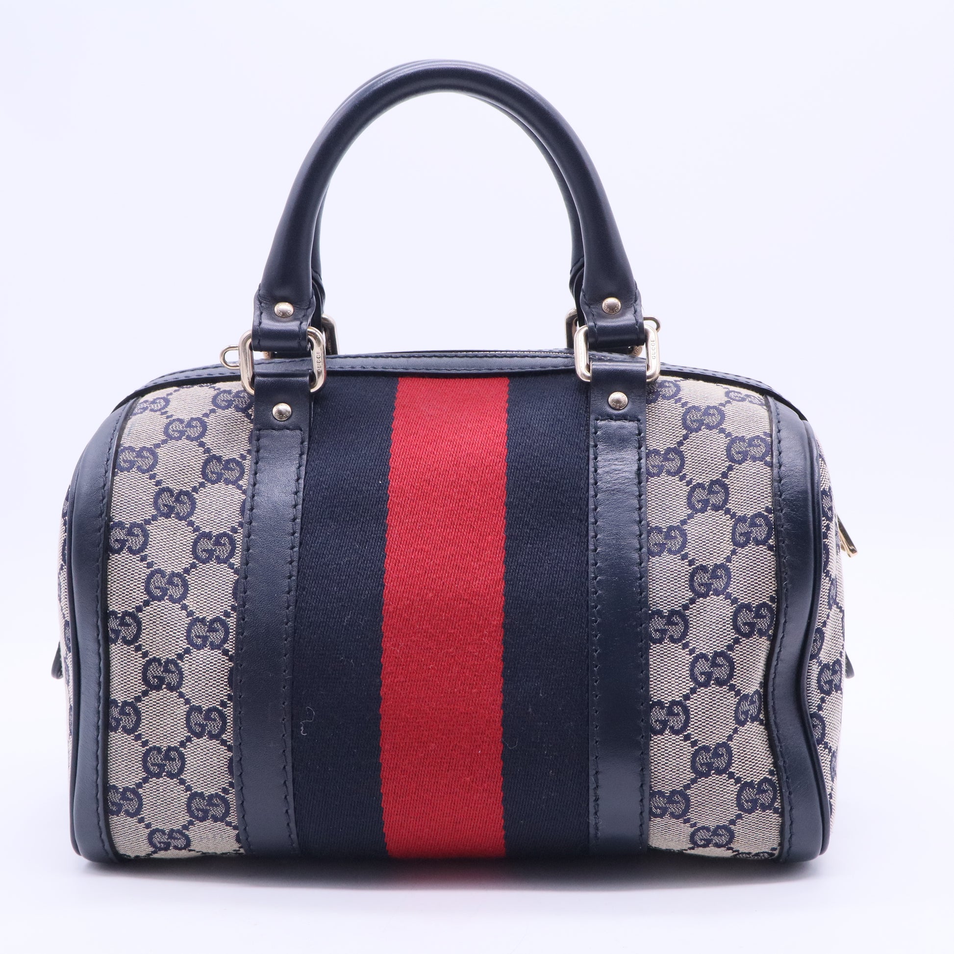 Vintage Web Boston Bag GG Canvas Small B20104