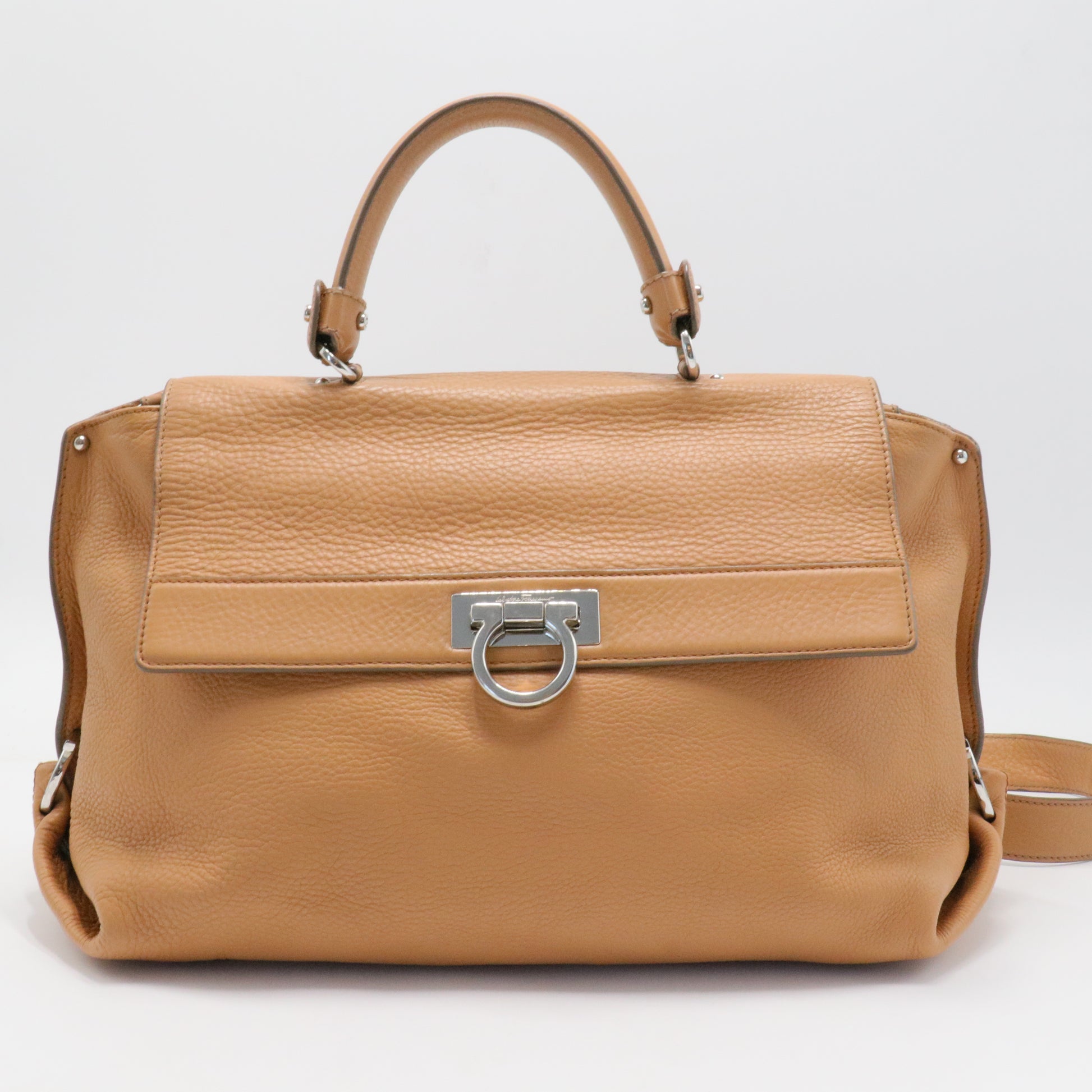 Sofia Satchel Pebbled Leather Medium