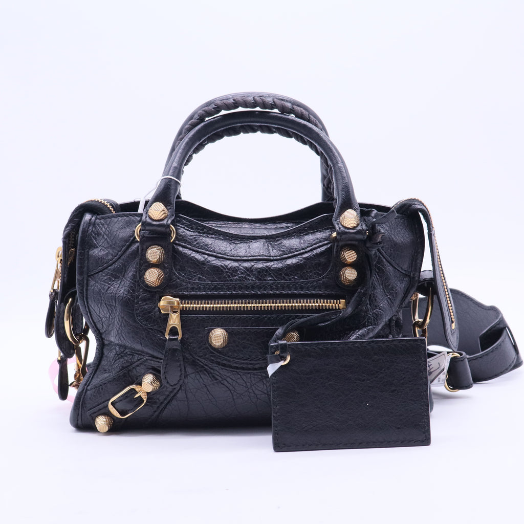 Balenciaga City Classic Studs Bag Leather Small Twins LDJ2627
