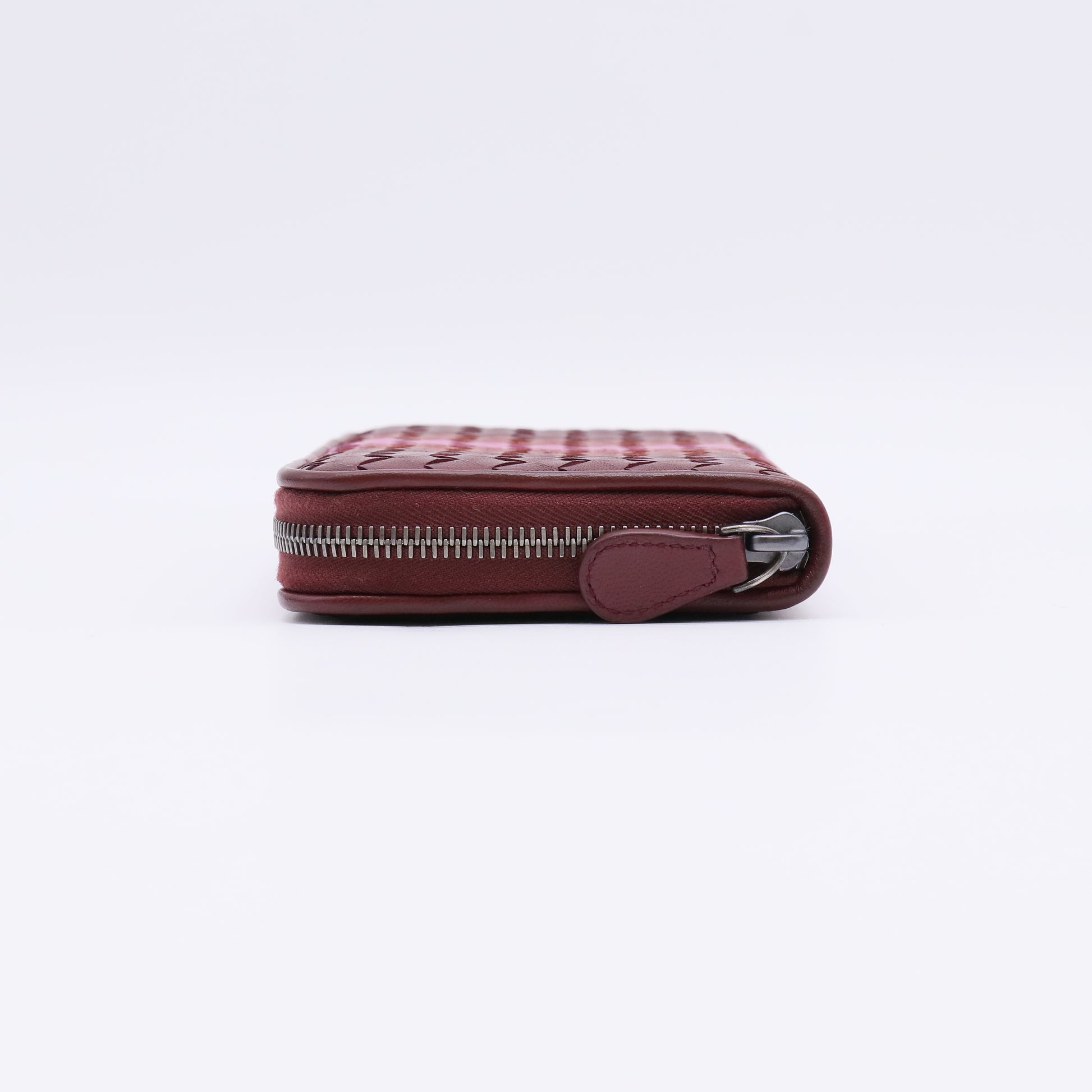 Bottega Veneta Intrecciato Striped Zip-Around Wallet W22349