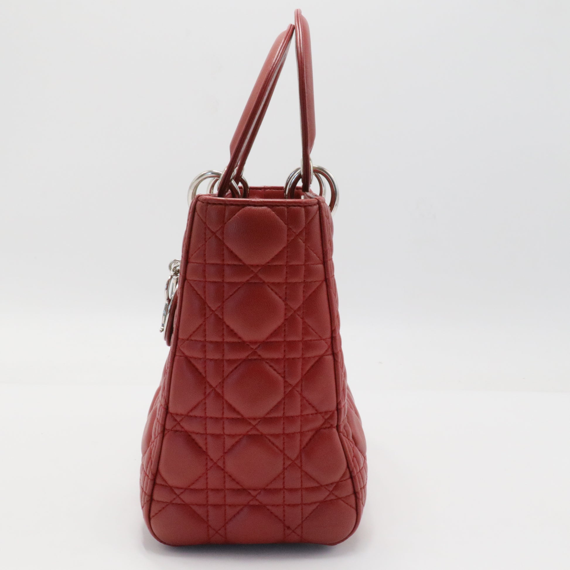 Vintage Lady Dior Bag Cannage Quilt Lambskin Medium