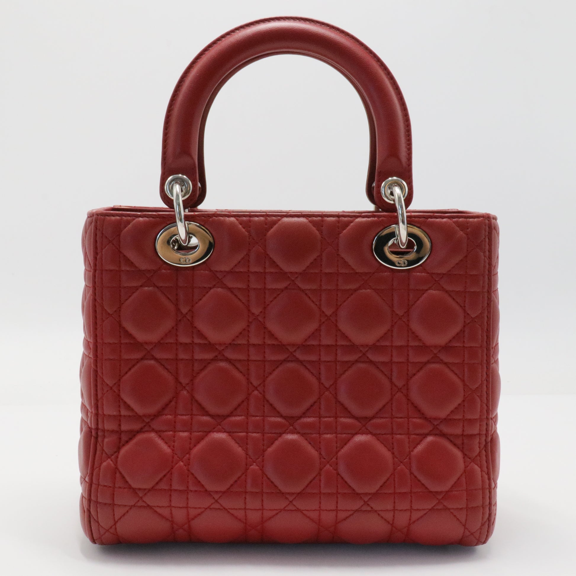 Vintage Lady Dior Bag Cannage Quilt Lambskin Medium