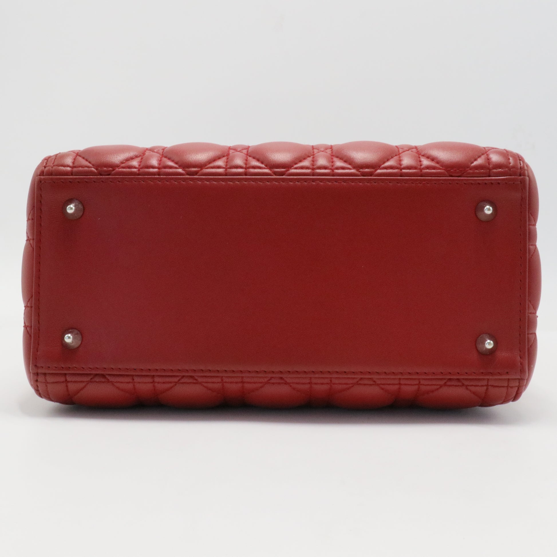 Vintage Lady Dior Bag Cannage Quilt Lambskin Medium