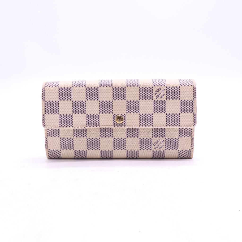 Louis Vuitton Sarah Wallet in Damier Azur Canvas W21302