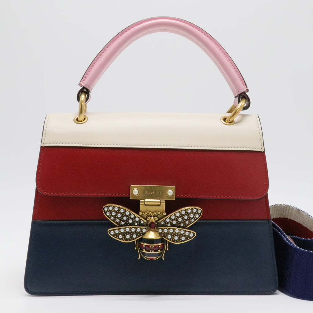 Gucci Multicolor Leather Small Queen Margaret Top Handle Bag