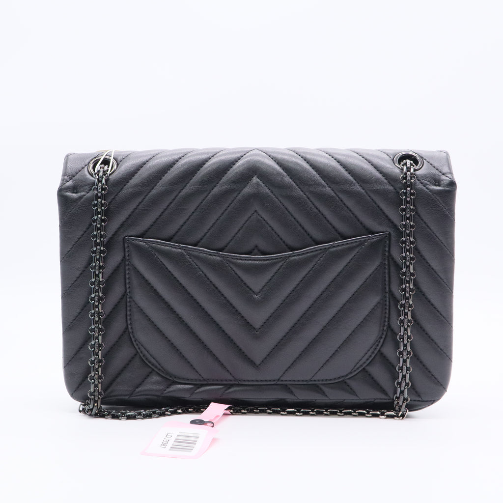 Sheepskin Chevron Quilted 2.55 Reissue 226 Flap So Black Twins LDJ3387