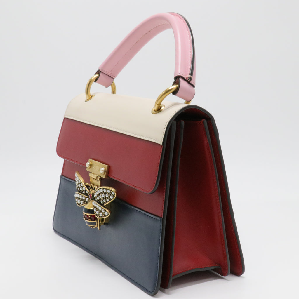 Gucci Multicolor Leather Small Queen Margaret Top Handle Bag