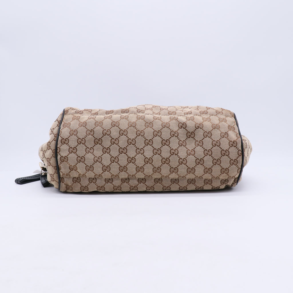 Monogram Medium Sukey Boston Bag Dark Brown B21312