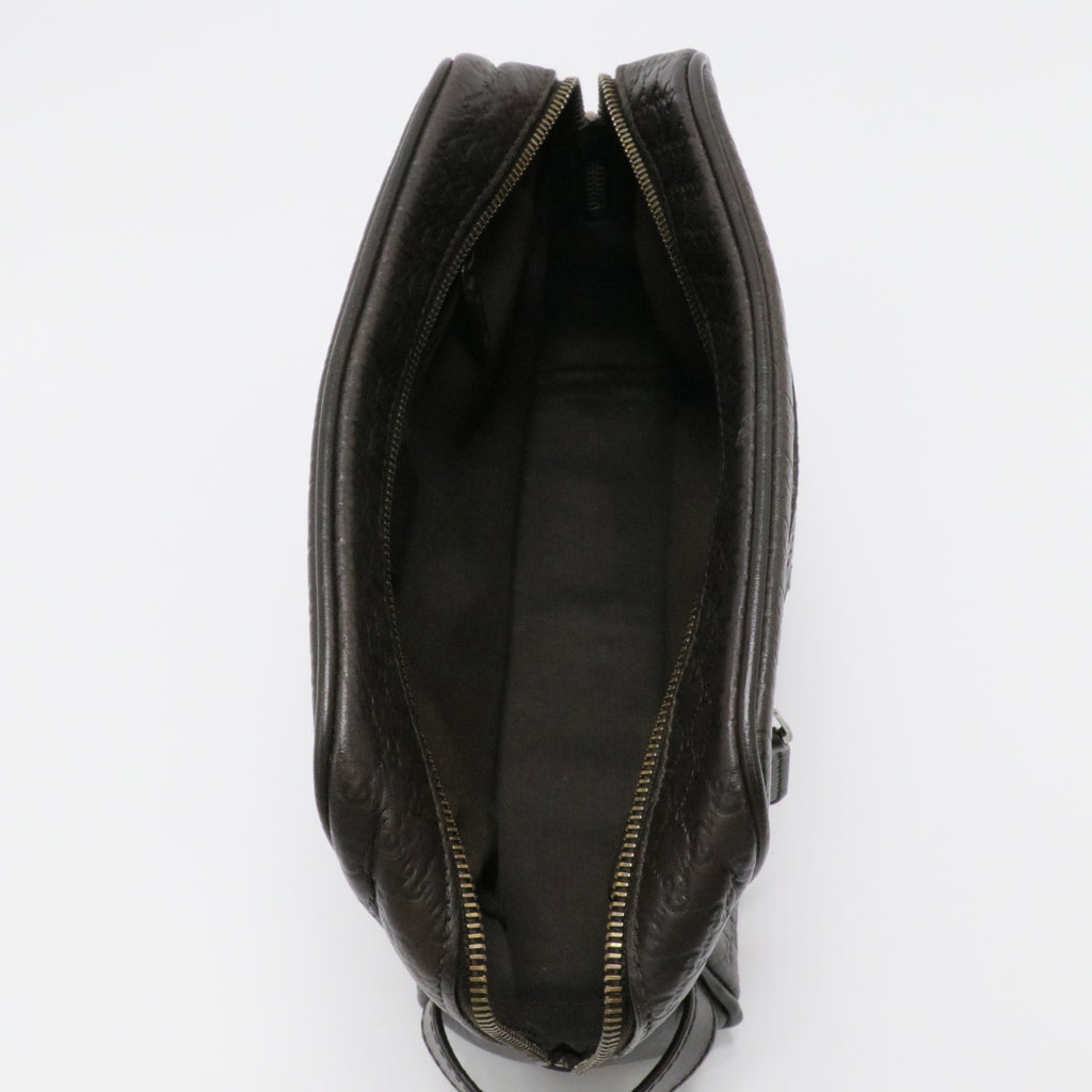Micro Guccissima Second Bag Clutch Handbag Black