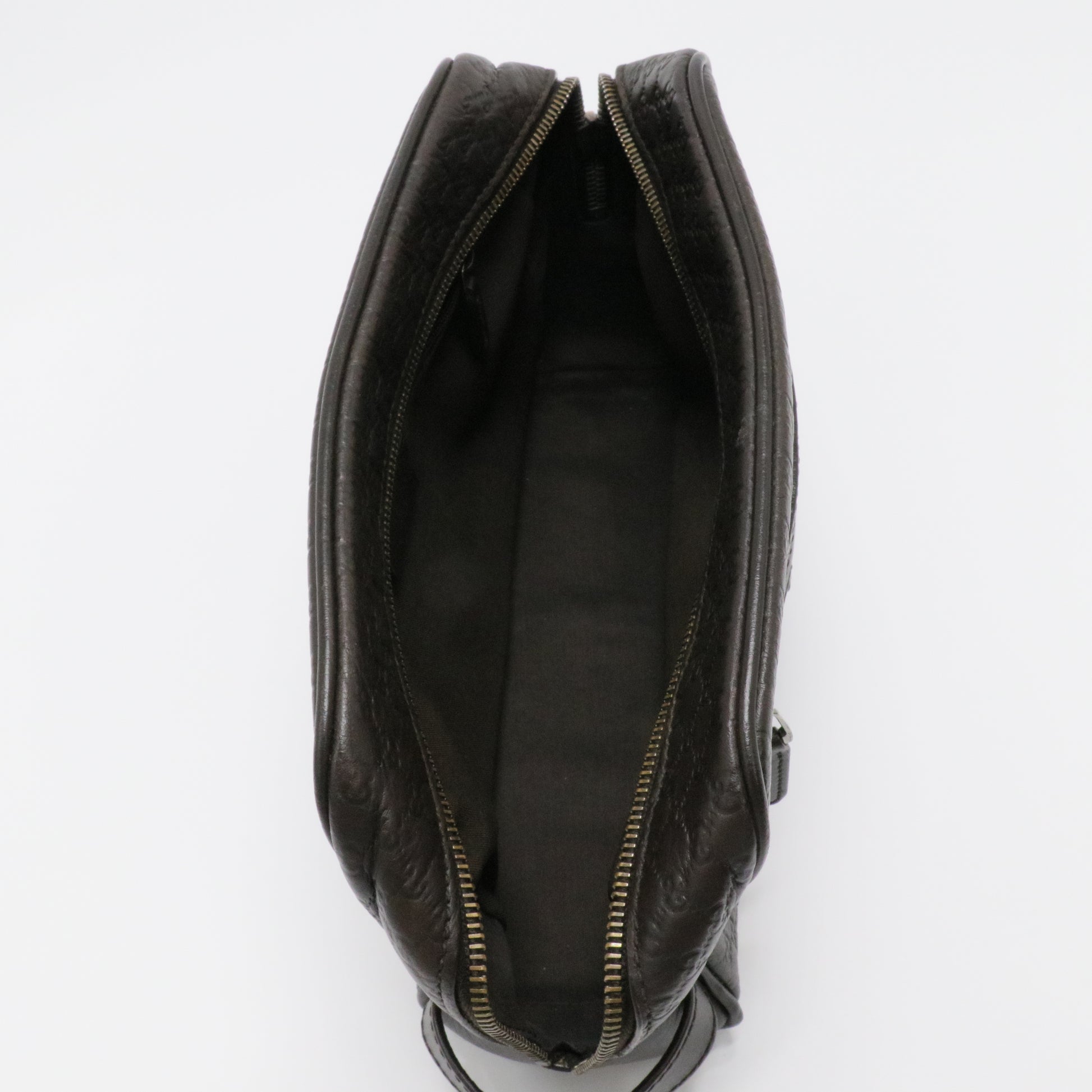 Micro Guccissima Second Bag Clutch Handbag Black