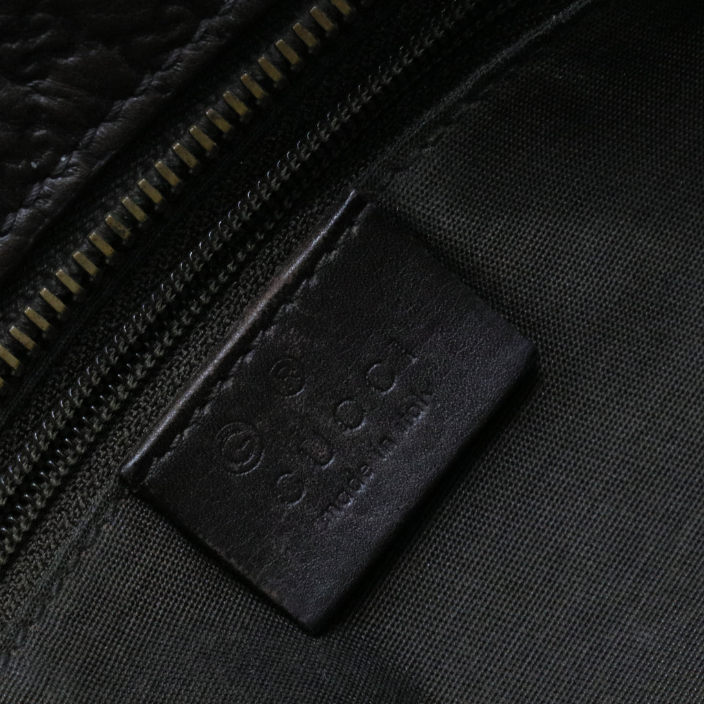 Micro Guccissima Second Bag Clutch Handbag Black