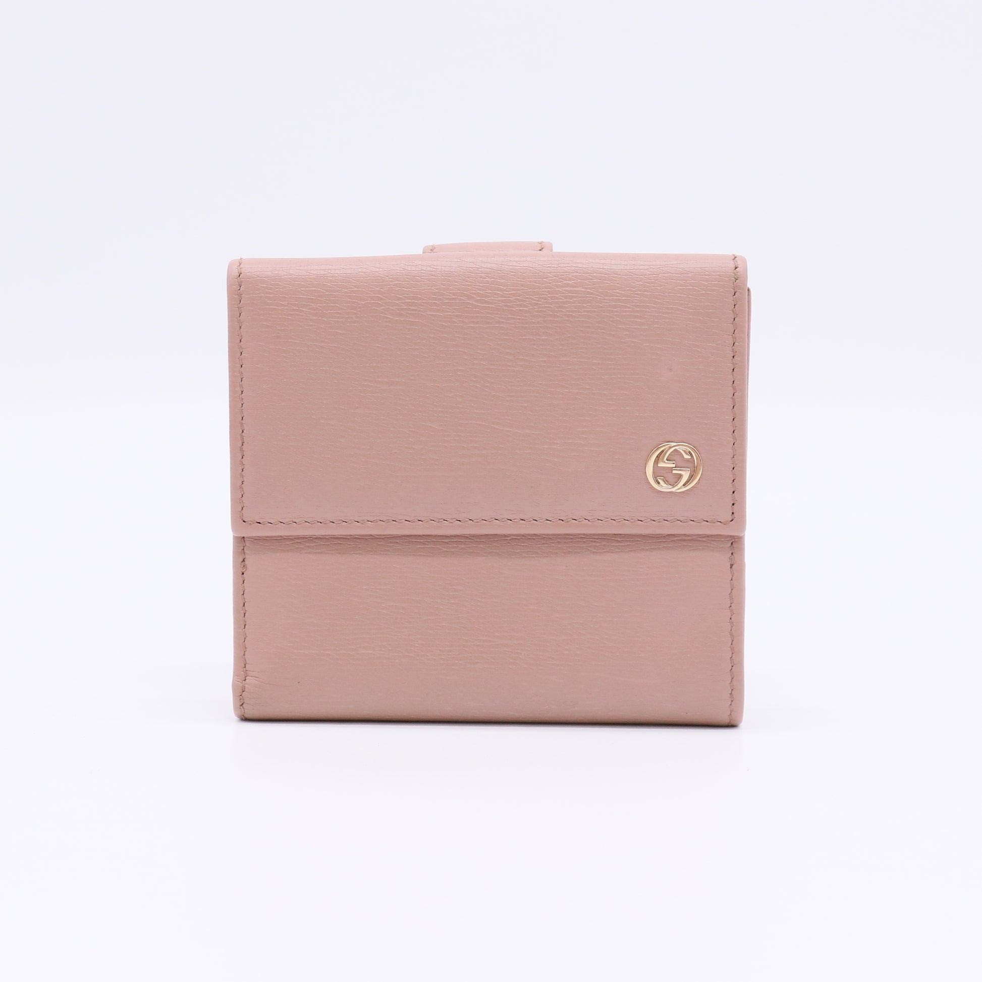 Gucci Pink Leather Betty Shanghai French Flap Wallet W22374