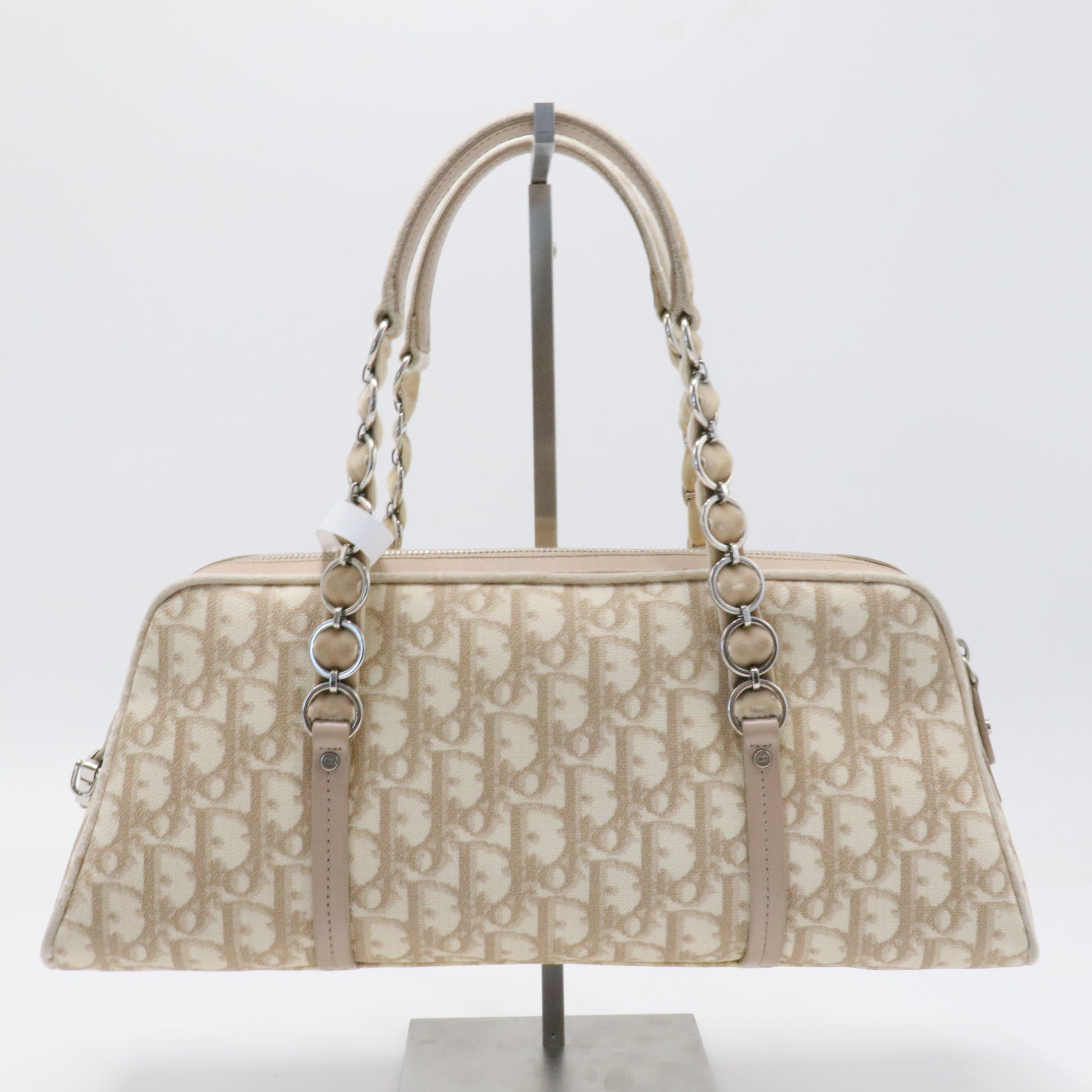 Vintage Trotter Romantique Zip Shoulder Bag Diorissimo Coated Canvas