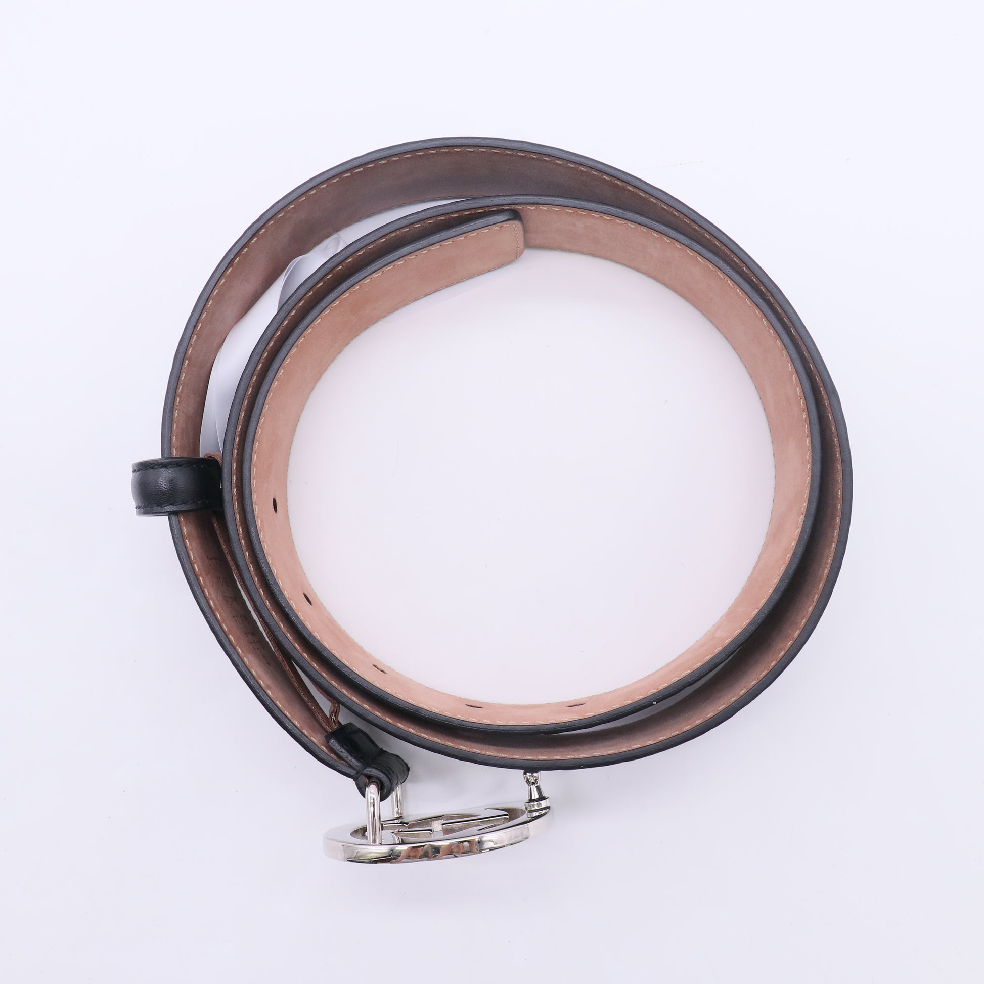 Gucci Signature Leather Belt with Interlocking G Buckle W22920