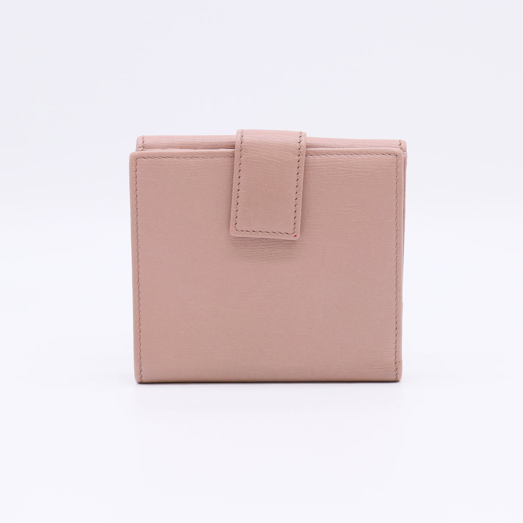 Gucci Pink Leather Betty Shanghai French Flap Wallet W22374