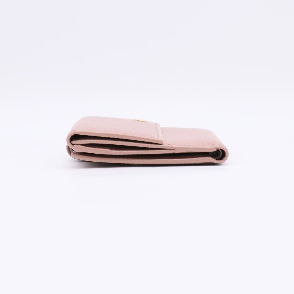 Gucci Pink Leather Betty Shanghai French Flap Wallet W22374