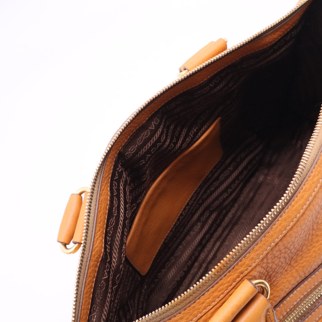 Front Zip Convertible Satchel Vitello Phenix Medium