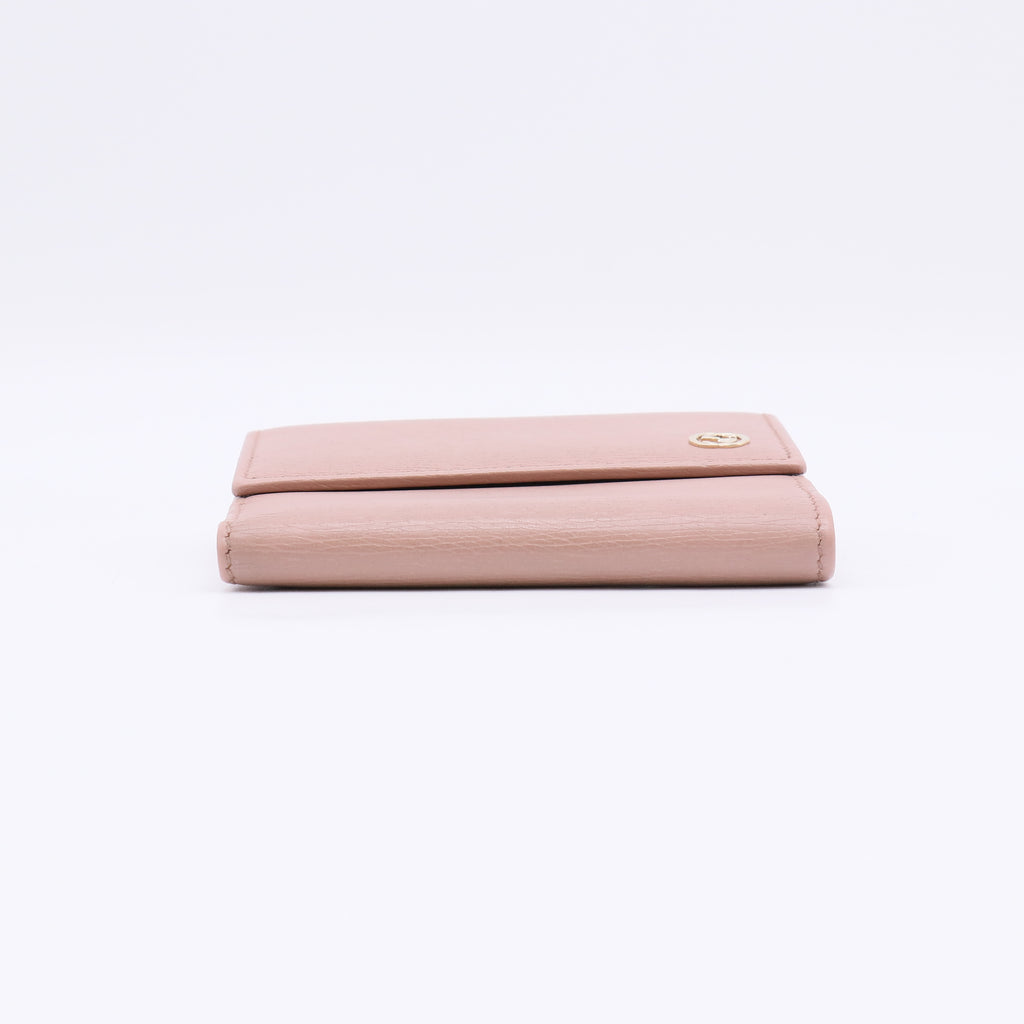Gucci Pink Leather Betty Shanghai French Flap Wallet W22374