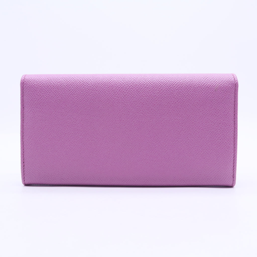 Bvlgari Leather Wallet Lavender Purple Twins W20199