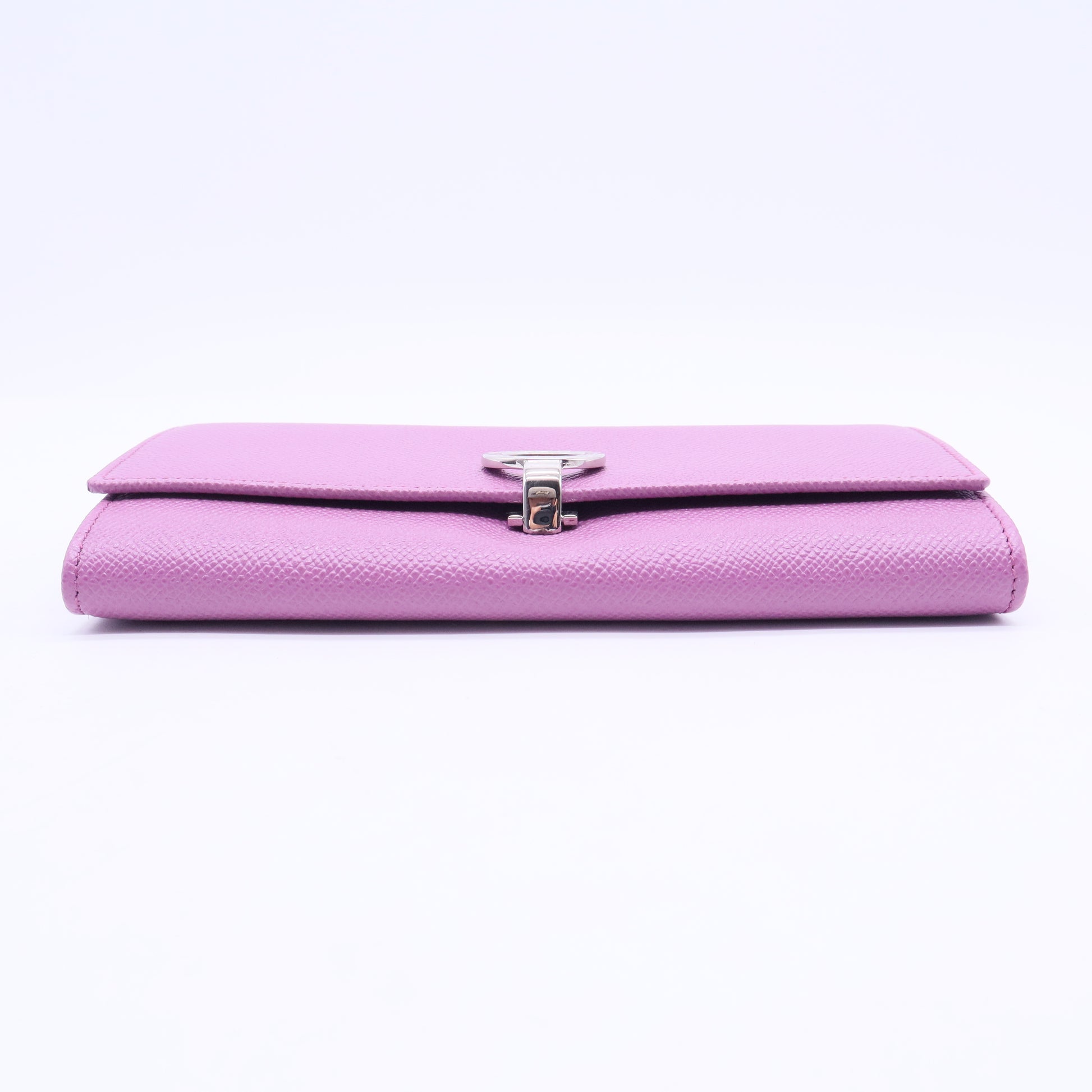 Bvlgari Leather Wallet Lavender Purple Twins W20199